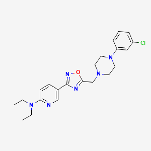 5-(5-((4-(3-chlorophenyl)piperazin-1-yl)methyl)-1,2,4-oxadiazol-3-yl)-N,N-diethylpyridin-2-amine
