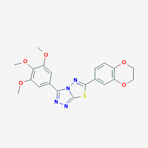 6-(2,3-Dihydro-1,4-benzodioxin-6-yl)-3-(3,4,5-trimethoxyphenyl)-[1,2,4]triazolo[3,4-b][1,3,4]thiadiazole