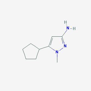 molecular formula C9H15N3 B2945442 5-Cyclopentyl-1-methylpyrazol-3-amine CAS No. 1520851-61-9