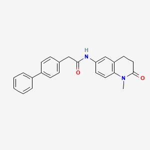molecular formula C24H22N2O2 B2945445 2-([1,1'-biphenyl]-4-yl)-N-(1-methyl-2-oxo-1,2,3,4-tetrahydroquinolin-6-yl)acetamide CAS No. 922054-07-7