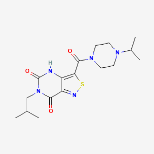 6-isobutyl-3-[(4-isopropylpiperazino)carbonyl]isothiazolo[4,3-d]pyrimidine-5,7(4H,6H)-dione