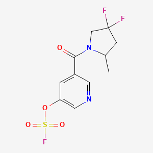 3-(4,4-Difluoro-2-methylpyrrolidine-1-carbonyl)-5-fluorosulfonyloxypyridine