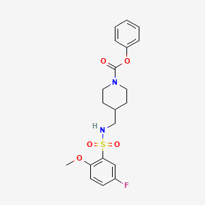 Phenyl 4-((5-fluoro-2-methoxyphenylsulfonamido)methyl)piperidine-1-carboxylate