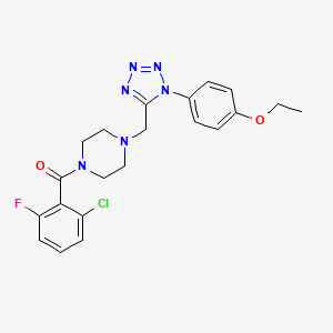 (2-chloro-6-fluorophenyl)(4-((1-(4-ethoxyphenyl)-1H-tetrazol-5-yl)methyl)piperazin-1-yl)methanone