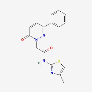 N-(4-methyl-1,3-thiazol-2-yl)-2-(6-oxo-3-phenylpyridazin-1-yl)acetamide