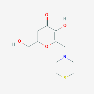 3-Hydroxy-6-(hydroxymethyl)-2-(thiomorpholin-4-ylmethyl)pyran-4-one