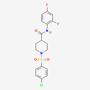 1-(4-chlorophenyl)sulfonyl-N-(2,4-difluorophenyl)piperidine-4-carboxamide