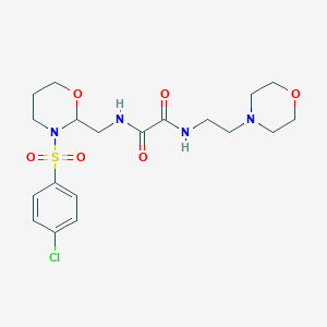 N1-((3-((4-chlorophenyl)sulfonyl)-1,3-oxazinan-2-yl)methyl)-N2-(2-morpholinoethyl)oxalamide