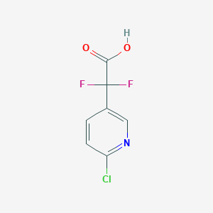 molecular formula C7H4ClF2NO2 B2945486 2-(6-Chloropyridin-3-yl)-2,2-difluoroacetic acid CAS No. 1240618-39-6