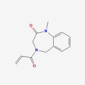 molecular formula C13H14N2O2 B2945488 1-Methyl-4-prop-2-enoyl-3,5-dihydro-1,4-benzodiazepin-2-one CAS No. 2361640-46-0