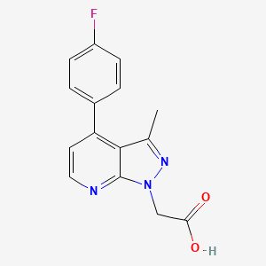 [4-(4-fluorophenyl)-3-methyl-1H-pyrazolo[3,4-b]pyridin-1-yl]acetic acid