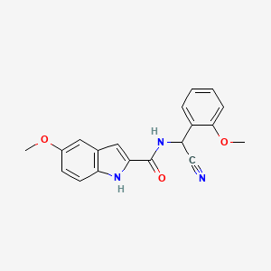 molecular formula C19H17N3O3 B2945497 N-[cyano(2-methoxyphenyl)methyl]-5-methoxy-1H-indole-2-carboxamide CAS No. 1808870-41-8