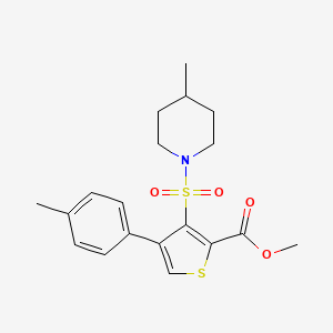 Methyl 4-(4-methylphenyl)-3-[(4-methylpiperidin-1-yl)sulfonyl]thiophene-2-carboxylate