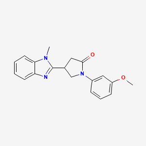 1-(3-Methoxyphenyl)-4-(1-methylbenzimidazol-2-yl)pyrrolidin-2-one