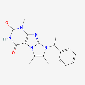1,6,7-trimethyl-8-(1-phenylethyl)-1H-imidazo[2,1-f]purine-2,4(3H,8H)-dione