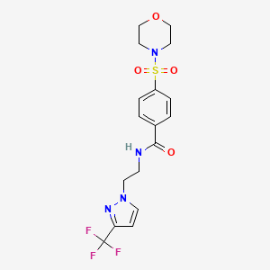 4-(morpholinosulfonyl)-N-(2-(3-(trifluoromethyl)-1H-pyrazol-1-yl)ethyl)benzamide