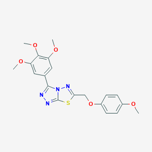 6-[(4-Methoxyphenoxy)methyl]-3-(3,4,5-trimethoxyphenyl)[1,2,4]triazolo[3,4-b][1,3,4]thiadiazole