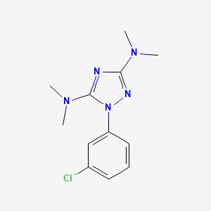 molecular formula C12H16ClN5 B2945525 N-[1-(3-氯苯基)-3-(二甲氨基)-1H-1,2,4-三唑-5-基]-N,N-二甲胺 CAS No. 251307-18-3