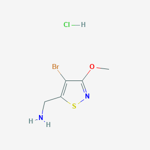 molecular formula C5H8BrClN2OS B2945529 (4-Bromo-3-methoxy-1,2-thiazol-5-yl)methanamine hydrochloride CAS No. 2031268-86-5