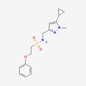 N-((5-cyclopropyl-1-methyl-1H-pyrazol-3-yl)methyl)-2-phenoxyethanesulfonamide