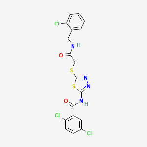 2,5-dichloro-N-(5-((2-((2-chlorobenzyl)amino)-2-oxoethyl)thio)-1,3,4-thiadiazol-2-yl)benzamide