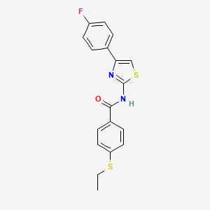 4-(ethylthio)-N-(4-(4-fluorophenyl)thiazol-2-yl)benzamide
