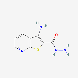 molecular formula C8H8N4OS B2945555 3-Aminothieno[2,3-b]pyridine-2-carbohydrazide CAS No. 890095-19-9