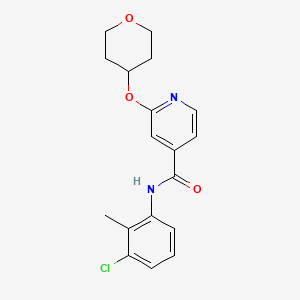 molecular formula C18H19ClN2O3 B2945563 N-(3-氯-2-甲基苯基)-2-((四氢-2H-吡喃-4-基)氧基)异烟酰胺 CAS No. 2034622-28-9