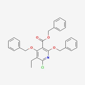 molecular formula C29H26ClNO4 B2945564 Benzyl 2,4-bis(benzyloxy)-6-chloro-5-ethylnicotinate CAS No. 1426530-29-1