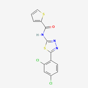 N-(5-(2,4-dichlorophenyl)-1,3,4-thiadiazol-2-yl)thiophene-2-carboxamide