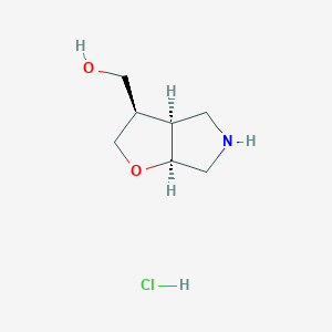 [(3R,3As,6aS)-3,3a,4,5,6,6a-hexahydro-2H-furo[2,3-c]pyrrol-3-yl]methanol;hydrochloride