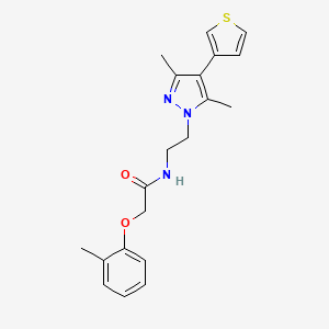 N-(2-(3,5-dimethyl-4-(thiophen-3-yl)-1H-pyrazol-1-yl)ethyl)-2-(o-tolyloxy)acetamide