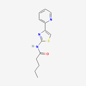 molecular formula C13H15N3OS B2945576 N-(4-(pyridin-2-yl)thiazol-2-yl)pentanamide CAS No. 684231-52-5