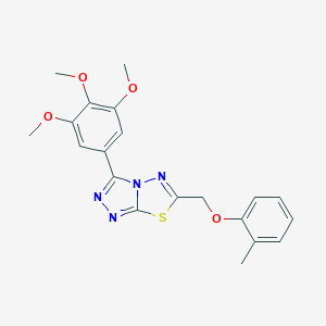 6-[(2-methylphenoxy)methyl]-3-(3,4,5-trimethoxyphenyl)-[1,2,4]triazolo[3,4-b][1,3,4]thiadiazole