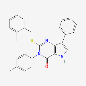 2-((2-methylbenzyl)thio)-7-phenyl-3-(p-tolyl)-3H-pyrrolo[3,2-d]pyrimidin-4(5H)-one