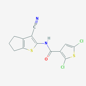 2,5-dichloro-N-(3-cyano-5,6-dihydro-4H-cyclopenta[b]thiophen-2-yl)thiophene-3-carboxamide