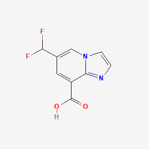 molecular formula C9H6F2N2O2 B2945601 6-(Difluoromethyl)imidazo[1,2-a]pyridine-8-carboxylic acid CAS No. 2248306-96-7