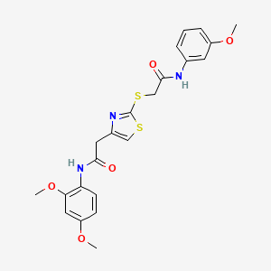 N-(2,4-dimethoxyphenyl)-2-(2-((2-((3-methoxyphenyl)amino)-2-oxoethyl)thio)thiazol-4-yl)acetamide