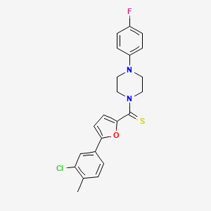 (5-(3-Chloro-4-methylphenyl)furan-2-yl)(4-(4-fluorophenyl)piperazin-1-yl)methanethione