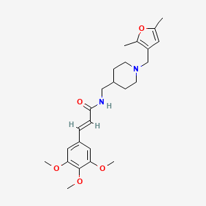 molecular formula C25H34N2O5 B2945615 (E)-N-((1-((2,5-dimethylfuran-3-yl)methyl)piperidin-4-yl)methyl)-3-(3,4,5-trimethoxyphenyl)acrylamide CAS No. 1235692-50-8