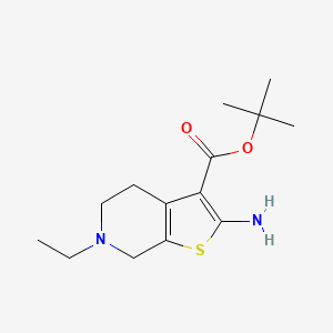 molecular formula C14H22N2O2S B2945627 tert-butyl 2-amino-6-ethyl-5,7-dihydro-4H-thieno[2,3-c]pyridine-3-carboxylate CAS No. 872531-35-6