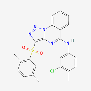 N-(3-chloro-4-methylphenyl)-3-((2,5-dimethylphenyl)sulfonyl)-[1,2,3]triazolo[1,5-a]quinazolin-5-amine