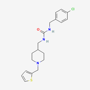1-(4-Chlorobenzyl)-3-((1-(thiophen-2-ylmethyl)piperidin-4-yl)methyl)urea