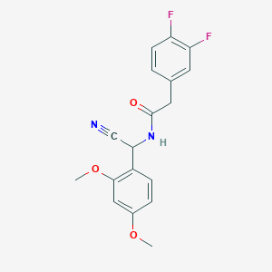 N-[cyano(2,4-dimethoxyphenyl)methyl]-2-(3,4-difluorophenyl)acetamide