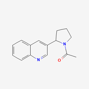 molecular formula C15H16N2O B2945650 1-(2-(Quinolin-3-yl)pyrrolidin-1-yl)ethanone CAS No. 1352507-34-6