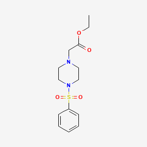 Ethyl 2-[4-(benzenesulfonyl)piperazin-1-yl]acetate