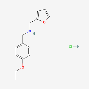 molecular formula C14H18ClNO2 B2945653 N-(4-Ethoxybenzyl)-1-(furan-2-yl)methanamine hydrochloride CAS No. 1050591-44-0