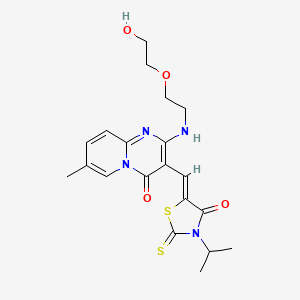 (Z)-5-((2-((2-(2-hydroxyethoxy)ethyl)amino)-7-methyl-4-oxo-4H-pyrido[1,2-a]pyrimidin-3-yl)methylene)-3-isopropyl-2-thioxothiazolidin-4-one