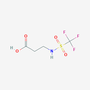 molecular formula C4H6F3NO4S B2945662 3-Trifluoromethanesulfonamidopropanoic acid CAS No. 141956-37-8