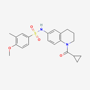 N-[1-(cyclopropanecarbonyl)-3,4-dihydro-2H-quinolin-6-yl]-4-methoxy-3-methylbenzenesulfonamide